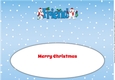 Monty Polar Bear and friend with Christmas stockings FRIEND large dl 3 insert