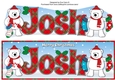 Monty Polar Bear and friend with Christmas stockings JOSH large dl