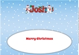 Monty Polar Bear and friend with Christmas stockings JOSH large dl insert