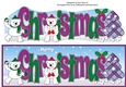 Monty Polar Bear and friend decorating the Christmas tree CHRISTMAS large dl 3