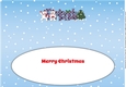 Monty Polar Bear and friend decorating the Christmas tree FRIENDS large dl insert