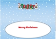 Monty Polar Bear and friend with presents DAUGHTER large dl 3 insert