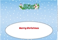 Monty Polar Bear and friend with Christmas trees SON large dl 3 insert