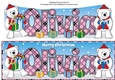 Monty Polar Bear and friend with presents OLIVIA large dl