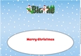 Monty Polar Bear and friend with Christmas trees BLAKE large dl insert