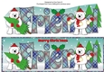 Monty Polar Bear and friend with Christmas trees FRIEND large dl 2