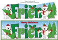 Monty Polar Bear and friend with Christmas trees FRIEND large dl 3