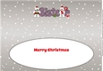 Monty Polar Bear and friend with Christmas pudding and sign SISTER large dl insert
