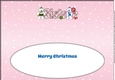 Monty Polar Bear and friend with Christmas pudding and sign SISTER large dl 2 insert