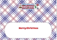 Monty Polar Bear and friend with Christmas pudding and sign MAUREEN & ROBIN large dl insert