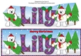 Monty Polar Bear and friend with Christmas trees LILY large dl