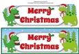 Christmas Dinosaurs MERRY CHRISTMAS large dl