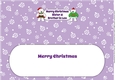 Monty Polar Bear and friend with Christmas pudding SISTER & BROTHER IN LAW large dl insert
