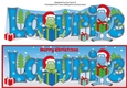Christmas Dinosaurs with presents LAURIE large dl