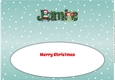 Christmas Dinosaurs with Christmas pudding and sign JAMIE large dl insert