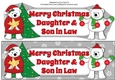 Monty & Luna Polar Bears decorating the Christmas tree DAUGHTER & SON IN LAW large dl 2