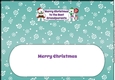 Monty Polar Bear and friend with Christmas pudding and sign BEST GRANDPARENTS large dl insert