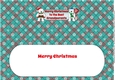 Monty Polar Bear and friend with Christmas pudding and sign BEST GRANDPARENTS large dl 2 insert