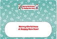 Monty Polar Bear and friend with presents CHRISTMAS & NEW YEAR large dl insert