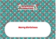 Monty Polar Bear and friend with Christmas pudding and sign LINDSAY & HOWIE large dl insert