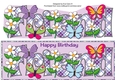 Flowers and Funny Butterflies FRIEND large dl 3