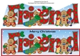 Gingerbread men with Christmas stockings FRIEND large dl 2