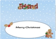 Gingerbread men with Christmas stockings FRIEND large dl 2 insert