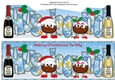 Crazy Christmas Pudding Couple with Champagne HUSBAND large dl 2