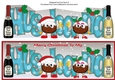 Crazy Christmas Pudding Couple with Champagne HUSBAND large dl 3