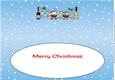 Crazy Christmas Pudding Couple with Champagne HUSBAND large dl 2 insert