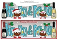 Crazy Christmas Pudding Couple with Champagne NANA & PAPA large dl 3