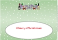 Crazy Christmas Pudding Couple with Champagne NANA & PAPA large dl insert