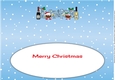 Crazy Christmas Pudding Couple with Champagne NANA & PAPA large dl 2 insert