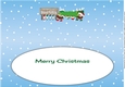 Crazy Christmas Puddings taking the Christmas tree home SON & FAMILY large dl insert