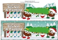 Crazy Christmas Puddings taking the Christmas tree home SISTER & FAMILY large dl