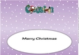 Crazy Christmas Pudding Couple celebrating Christmas COUSIN large dl 2 insert
