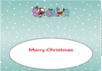 Crazy Christmas Pudding Couple celebrating Christmas COUSIN large dl 4 insert