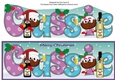 Crazy Christmas Pudding Couple celebrating Christmas CASSIE large dl