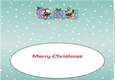 Crazy Christmas Pudding Couple celebrating Christmas CASSIE large dl insert