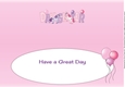 Unicorns and Balloons DAUGHTER large dl insert