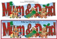 Gingerbread men with Christmas stockings MUM & DAD large dl 2