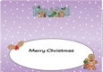 Gingerbread men with Christmas stockings MUM & DAD large dl insert