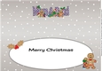 Gingerbread men with Christmas stockings MUM & DAD large dl 3 insert
