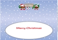 Crazy Christmas Pudding Couple with Mistletoe and big sign PARTNER large dl insert