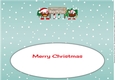 Crazy Christmas Pudding Couple with Mistletoe and big sign DAD & PARTNER large dl insert