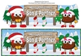 Crazy Christmas Pudding Couple with Mistletoe and big sign SON & PARTNER large dl