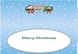 Crazy Christmas Pudding Couple with Mistletoe and big sign SON & PARTNER large dl insert
