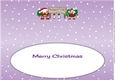 Crazy Christmas Pudding Couple with Mistletoe and big sign DAUGHTER & PARTNER large dl insert