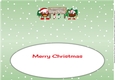 Crazy Christmas Pudding Couple with Mistletoe and big sign SISTER & PARTNER large dl insert