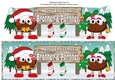 Crazy Christmas Pudding Couple with Mistletoe and big sign BROTHER & PARTNER large dl